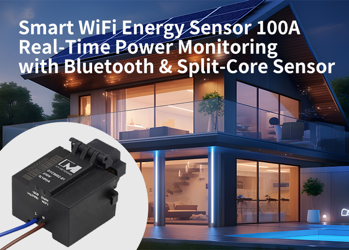 Smart WiFi Energy Sensor 100A Real-Time Power Monitoring with WiFi Bluetooth