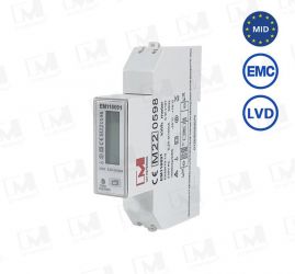 EM118091 MID Approved 100A 230V Single Phase Din Rail Mount Bidirectional Meter with RS485 Modbus
