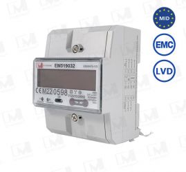 EM519032 80A 230/400V Din Rail Bidirectional Modbus TCP RTU 3 Phase Energy Meter for Solar PV System EM519032 80A 230/400V Din Rail Bidirectional Modbus TCP RTU 3 Phase Energy Meter for Solar PV System