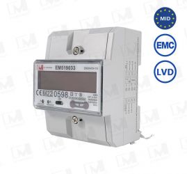 EM519033 MID Approval Solar Net Metering Gross Meter Bidirectional Modbus 3 Phase Smart PV Meter 