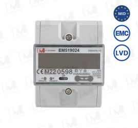 EM519024 Din Rail RS485 Modbus Bidirectional Energy Metering 3 Phase MID Smart Meter for EV Charger