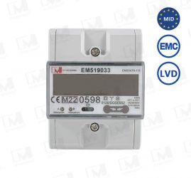 EM519033 Din Rail 80A 230V Three Phase MID Modbus Bidirectional Energy Meter for Solar Inverter