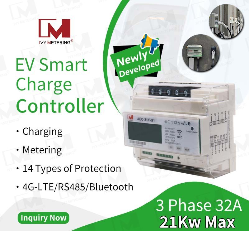 Electric Vehicle Charge Controller 32A 22kW RS485 4G for EV Charging Station