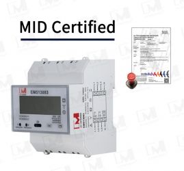 100A EV Charger Meter Three Phase RS485 with MID Certificate and 115200 Baud Rates