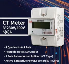 Multi Tariff Three Phase CT Meter with RS485