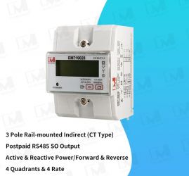3 Pole DIN Rail Submeter with RS485 Modbus for Power Monitoring