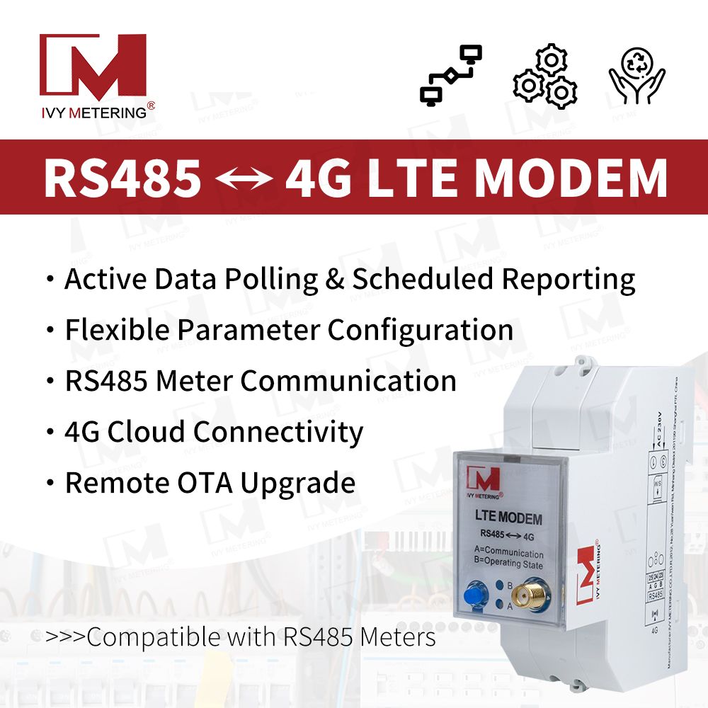 J119026 RS485 to 4G LTE Converter for Smart Meter Remote Reading