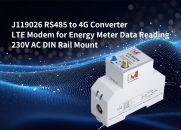 J119026 RS485 to 4G Converter LTE Modem for Energy Meter Data Reading 230V AC DIN Rail Mount