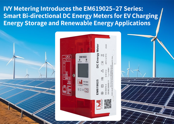IVY Metering Launches EM619025–27 Series Smart DC Energy Meters for EV Charging and Renewable Energy Systems