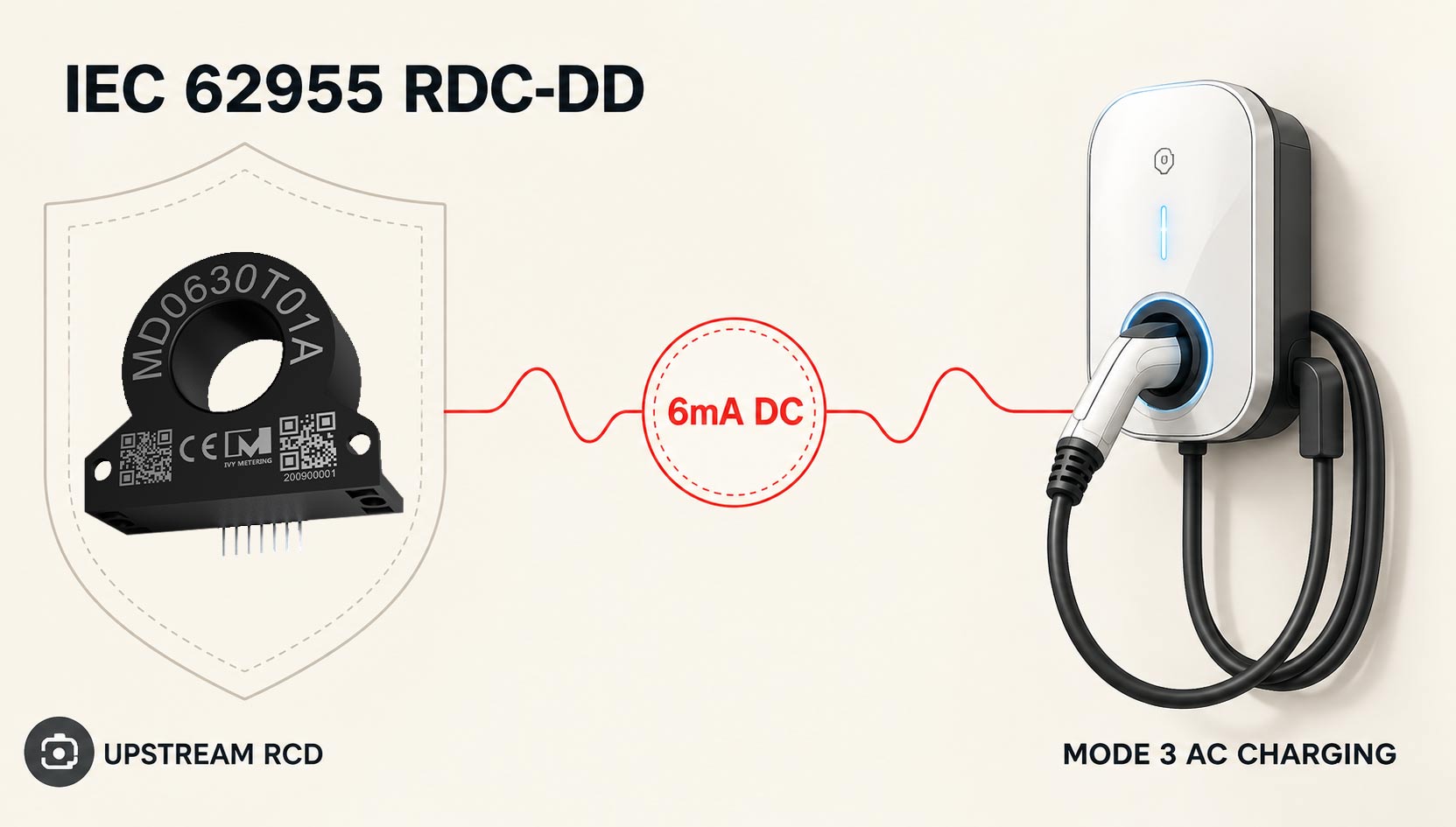 MD0630T01A AC DC Leakage Sensor: Enhancing EV Charger Safety with 6mA DC Residual Current Detection