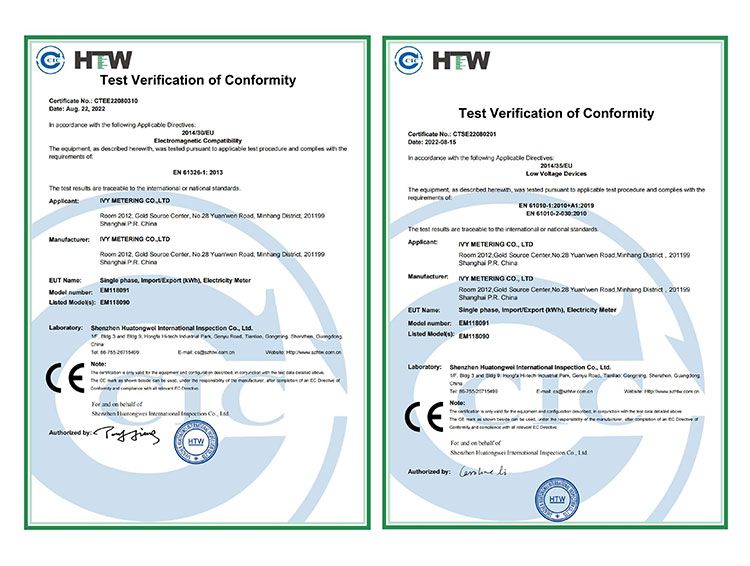 EM118090 Single-phase two-wire EV Charging AC Energy Meter Eichrecht Certification