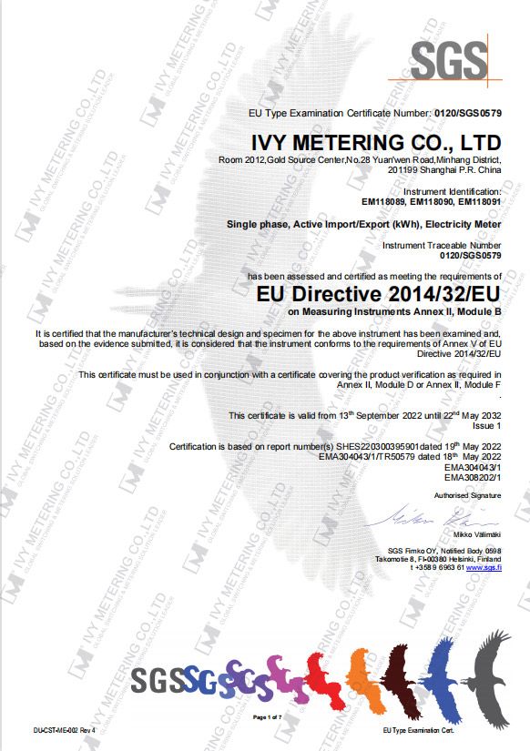 EM118090 UL2735 Modbus MID Power Meter with solar EV charging