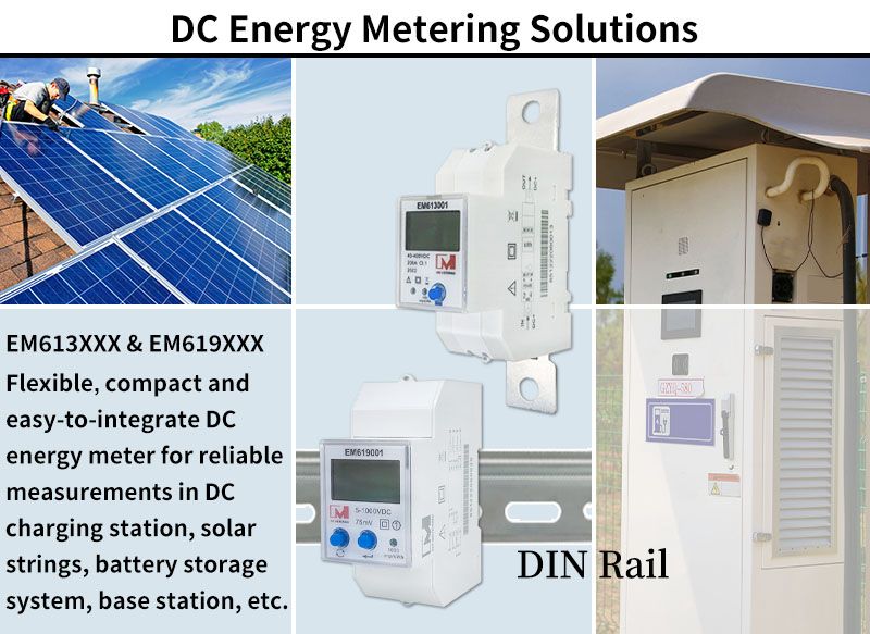 EM613002 Din Rail Mount 100A Solar Smart Shunt RS485 Wifi DC Energy Meter for Telecom Tower