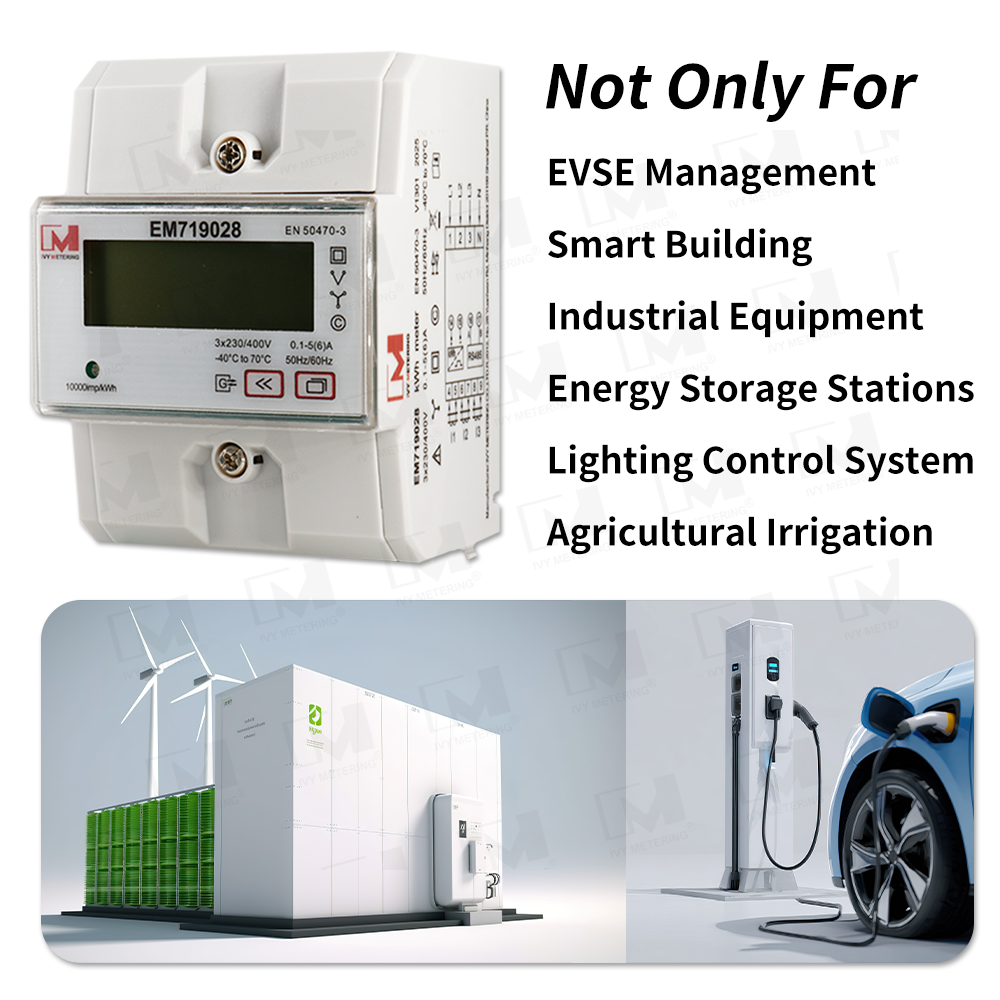 Three Phase Four Wire CT Type DIN Rail Meter